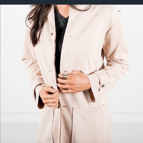 Coat vegan leather - Picture 2 of 4